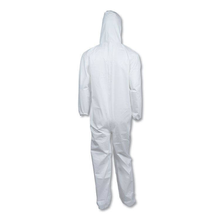 A40 Elastic-Cuff and Ankles Hooded Coveralls, X-Large, White, 25/Carton 6