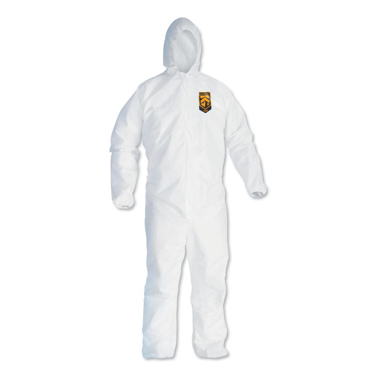 A40 Elastic-Cuff and Ankles Hooded Coveralls, 2X-Large, White, 25/Carton 1