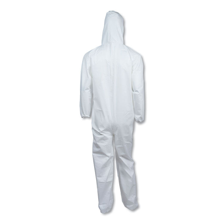 A40 Elastic-Cuff and Ankles Hooded Coveralls, 2X-Large, White, 25/Carton 6