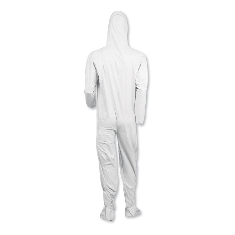 A40 Elastic-Cuff, Ankle, Hood And Boot Coveralls, Large, White, 25/carton 6