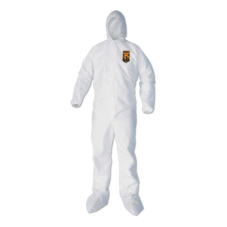 A40 Elastic-Cuff, Ankle, Hood and Boot Coveralls, 3X-Large, White, 25/Carton 1