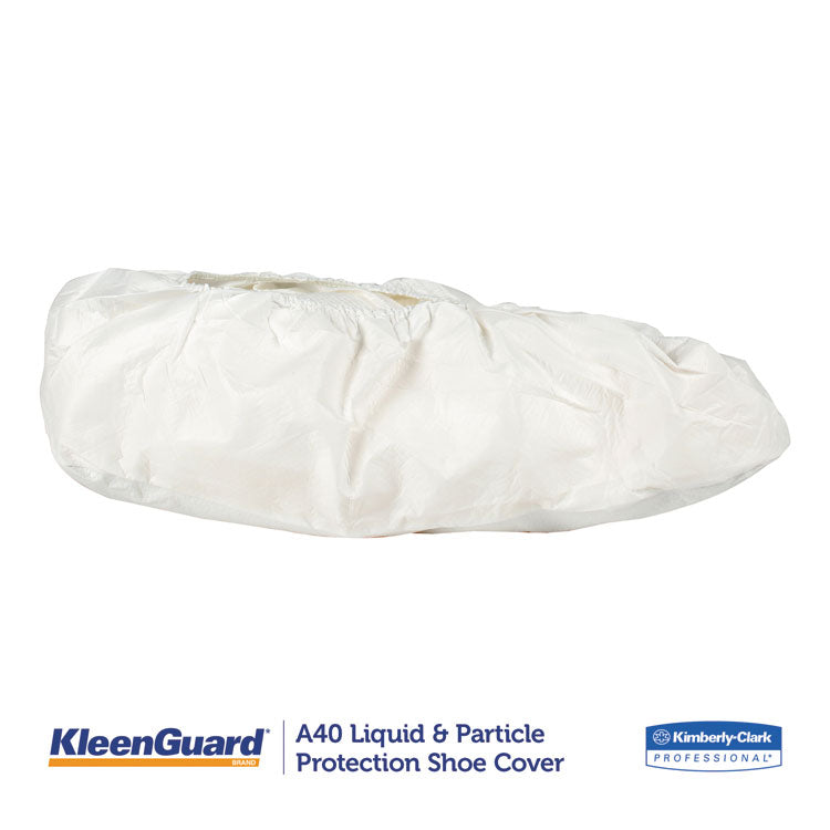 A40 Liquid And Particle Protection Shoe Covers, Medium, White, 400/Carton 2