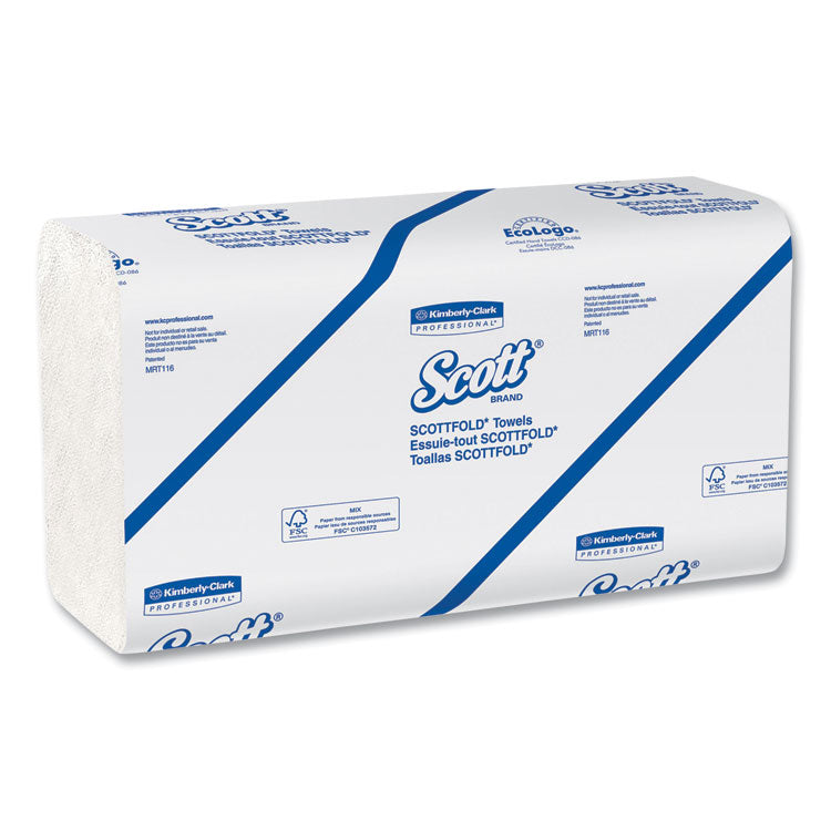 Essential Low Wet Strength Multi-Fold Towels, 1-Ply, 9.4 x 12.4, White, 175/Pack, 25 Packs/Carton 1