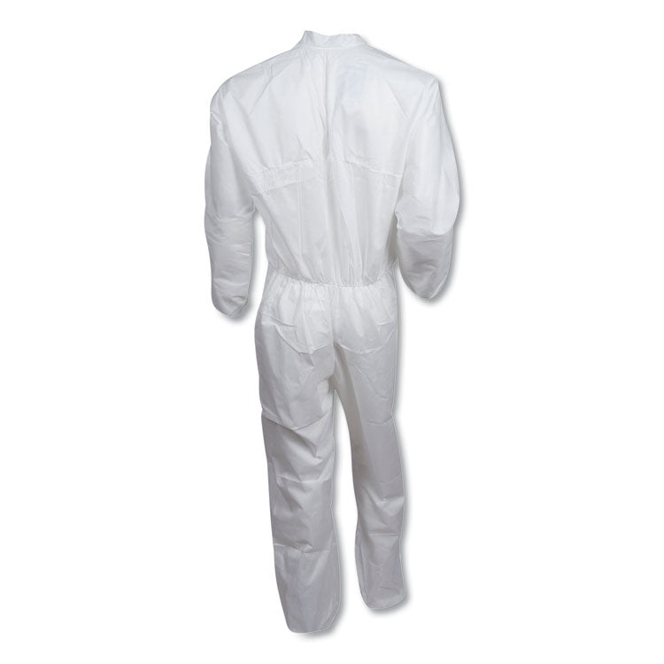 A30 Elastic-Back and Cuff Coveralls, 2X-Large, White, 25/Carton 6