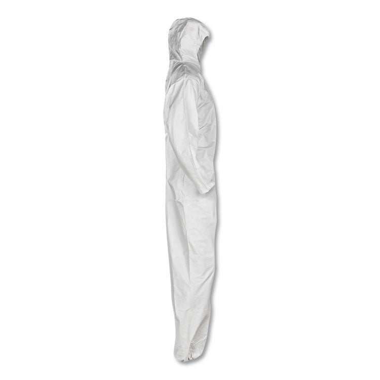 A30 Elastic-Back and Cuff Hooded Coveralls, X-Large, White, 25/Carton 5