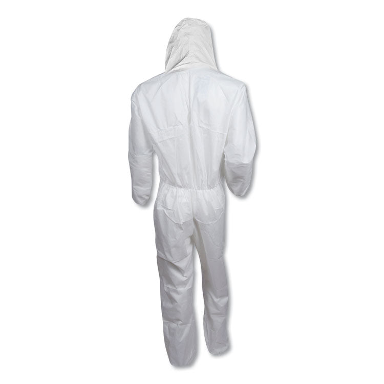 A30 Elastic-Back and Cuff Hooded Coveralls, X-Large, White, 25/Carton 6