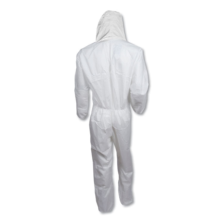 A30 Elastic-Back and Cuff Hooded Coveralls, 2X-Large, White, 25/Carton 6