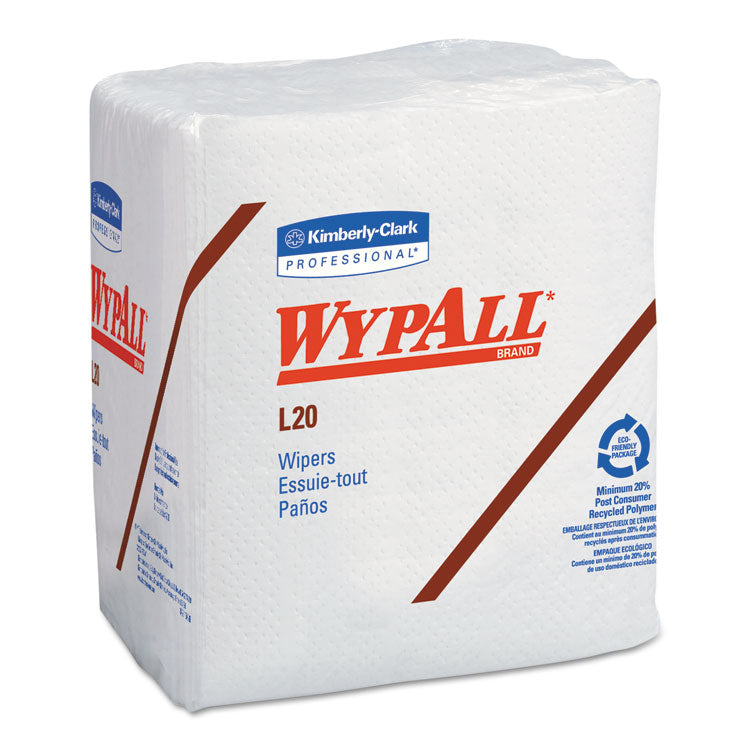 L20 Towels, 1/4 Fold, 4-Ply, 12.5 x 13, Unscented, White, 68/Pack, 12 Packs/Carton 1