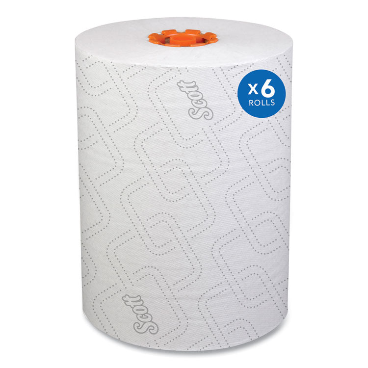 Slimroll Towels, 1-Ply, 8" x 580 ft, White/Orange Core, 6 Roll/Carton 1