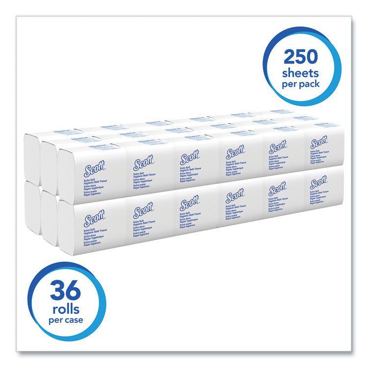 Hygienic Bath Tissue, Septic Safe, 2-Ply, White, 250/Pack, 36 Packs/Carton 2