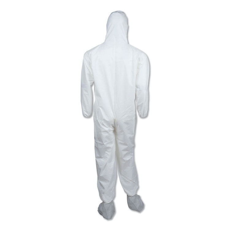 A45 Liquid/particle Protection Surface Prep/paint Coveralls, Hood, Elastic Wrist/ankles, Boots, 4xl, White, 25/carton 2