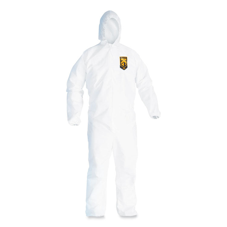 A20 Breathable Particle Protection Coveralls, Elastic Back, Hood, Medium, White, 24/carton 1