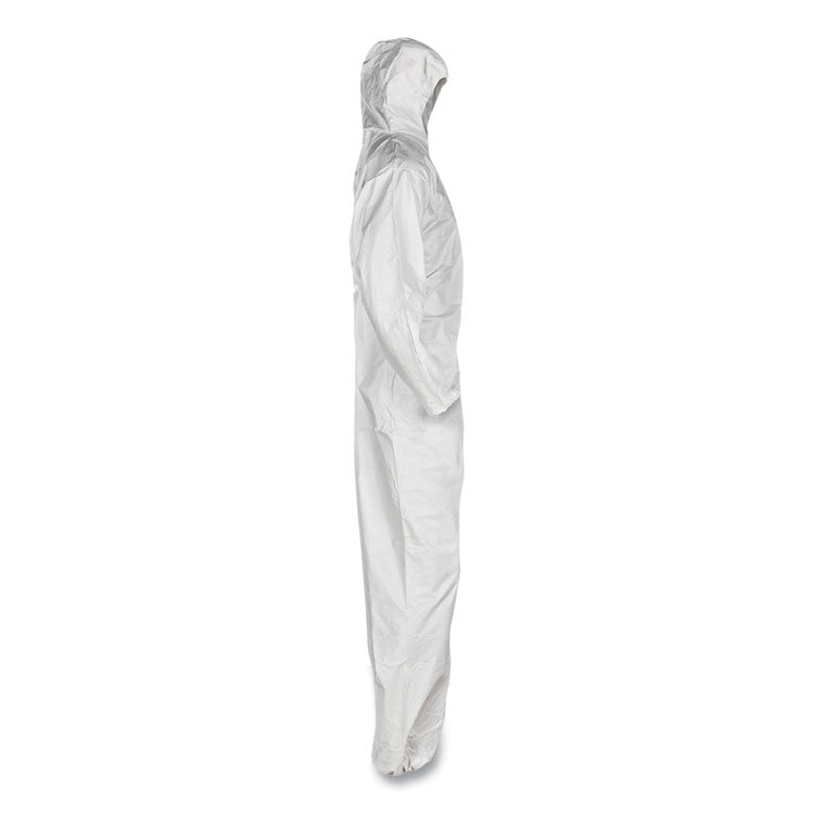 A20 Breathable Particle Protection Coveralls, Elastic Back, Hood, Medium, White, 24/carton 3