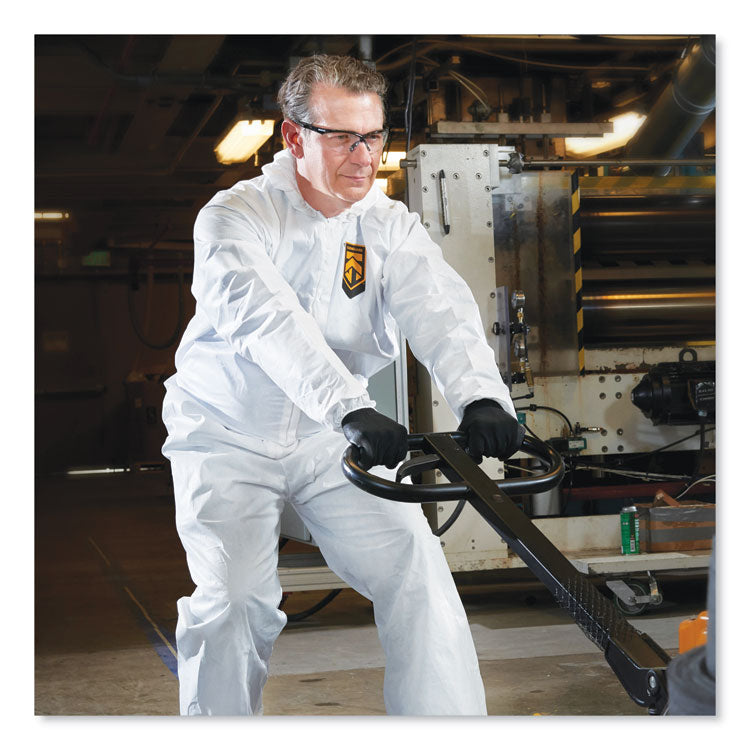 A20 Breathable Particle Protection Coveralls, Elastic Back, Hood, Medium, White, 24/carton 5