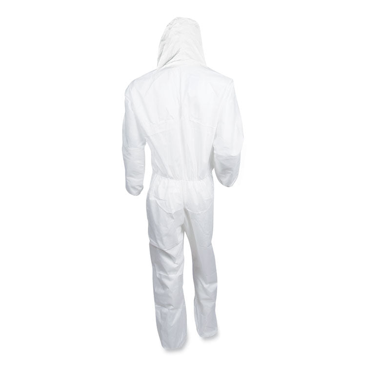 A20 Breathable Particle Protection Coveralls, Elastic Back, Hood, Medium, White, 24/carton 2