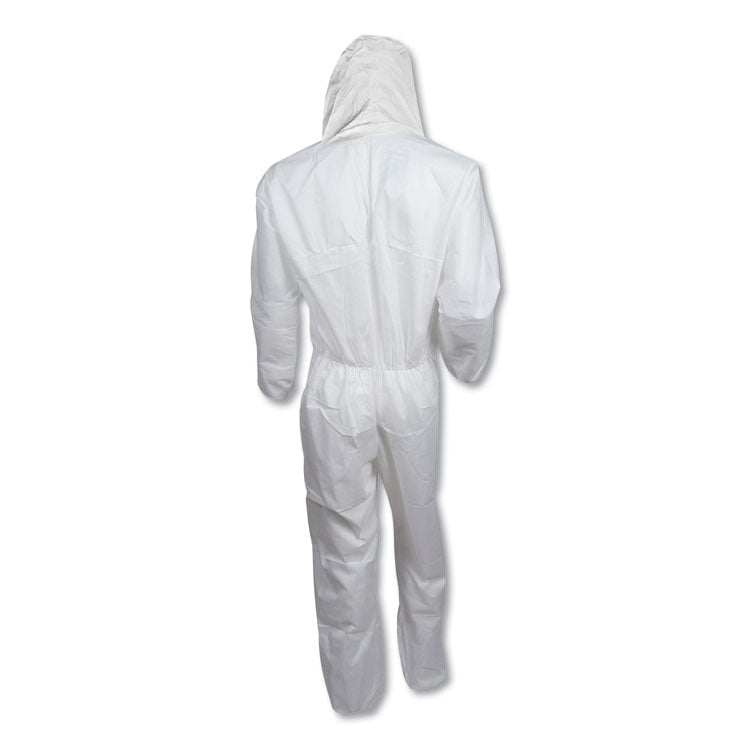 A20 Elastic Back, Cuff And Ankle Hooded Coveralls, Zip, X-Large, White, 24/carton 6