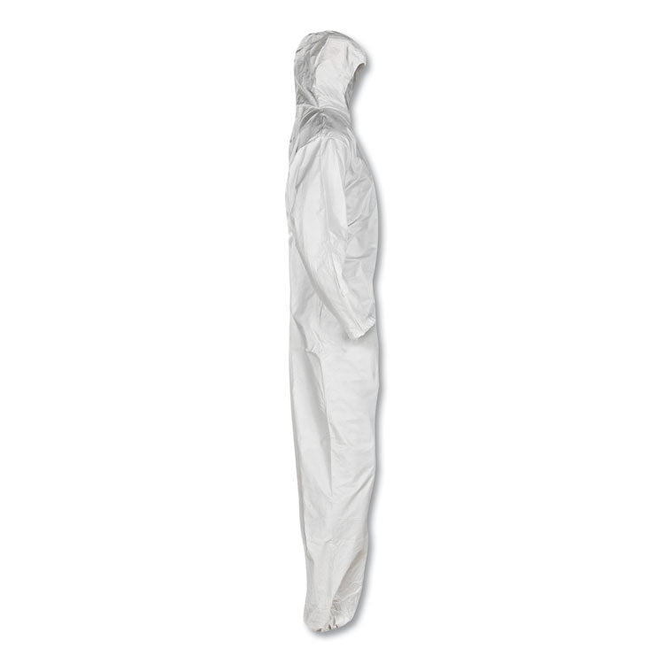 A20 Elastic Back, Cuff And Ankle Hooded Coveralls, Zip, X-Large, White, 24/carton 5