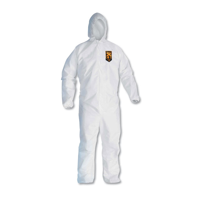 A20 Elastic Back, Cuff And Ankle Hooded Coveralls, Zip, X-Large, White, 24/carton 1