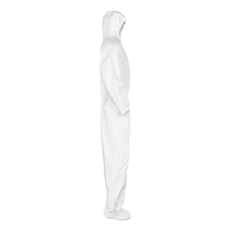 A20 Breathable Particle Protection Coveralls, Elastic Back, Hood And Boots, Large, White, 24/carton 3