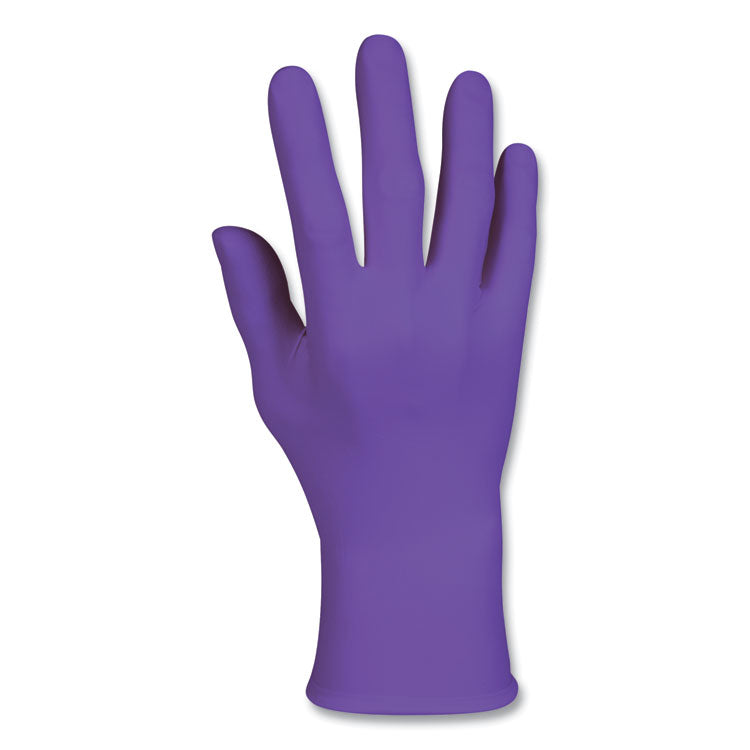 PURPLE NITRILE Exam Gloves, 242 mm Length, Small, Purple, 100/Box 1