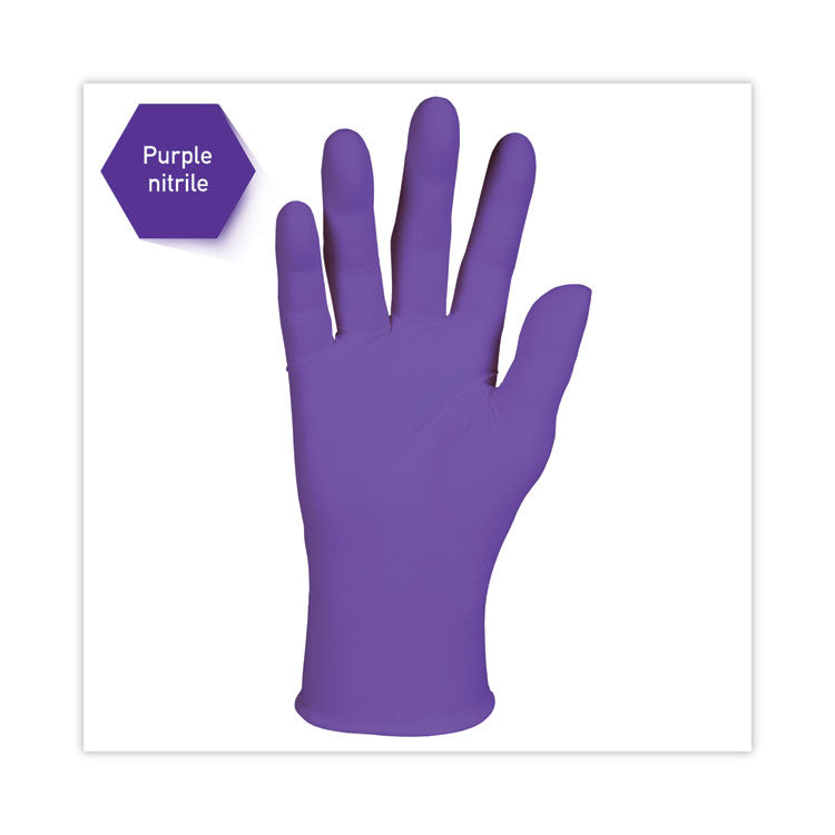 PURPLE NITRILE Exam Gloves, 242 mm Length, Medium, Purple, 100/Box 2