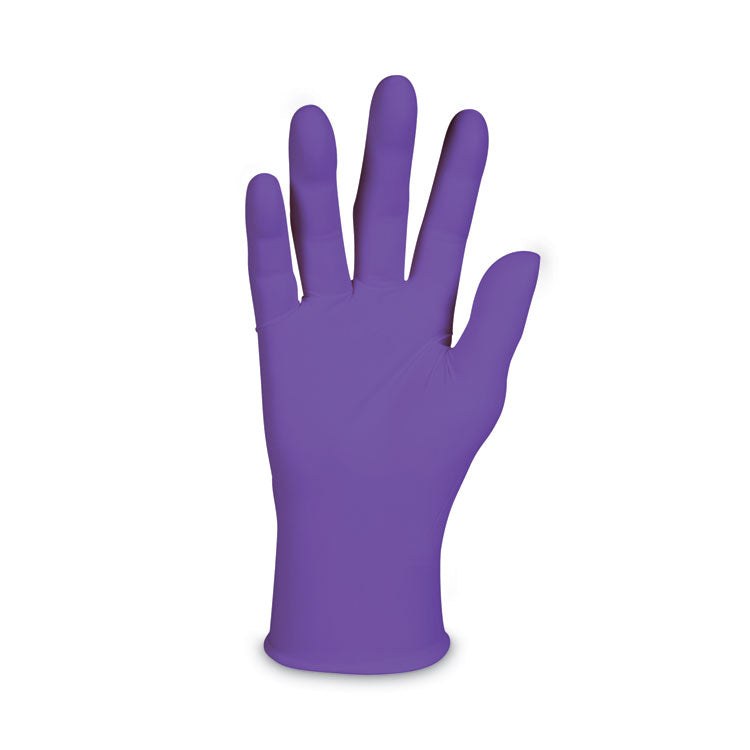 PURPLE NITRILE Exam Gloves, 242 mm Length, Medium, Purple, 100/Box 1