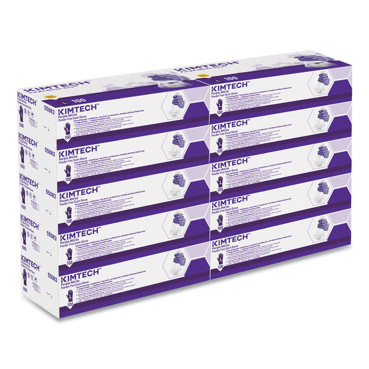 PURPLE NITRILE Exam Gloves, 242 mm Length, Large, Purple, 1,000/Carton 5