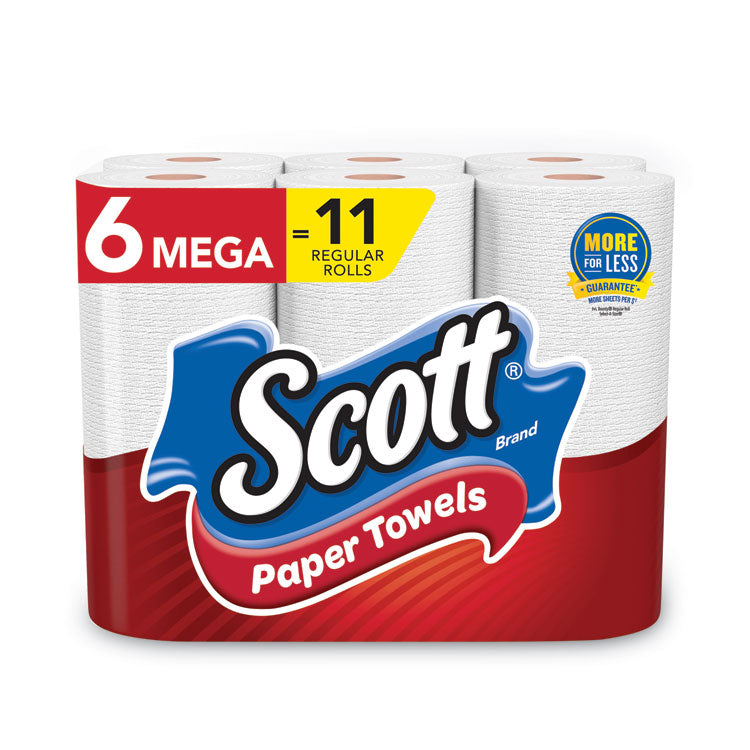 Choose-A-Size Mega Kitchen Roll Paper Towels, 1-Ply, 100/roll, 6 Rolls/pack, 4 Packs/carton 1