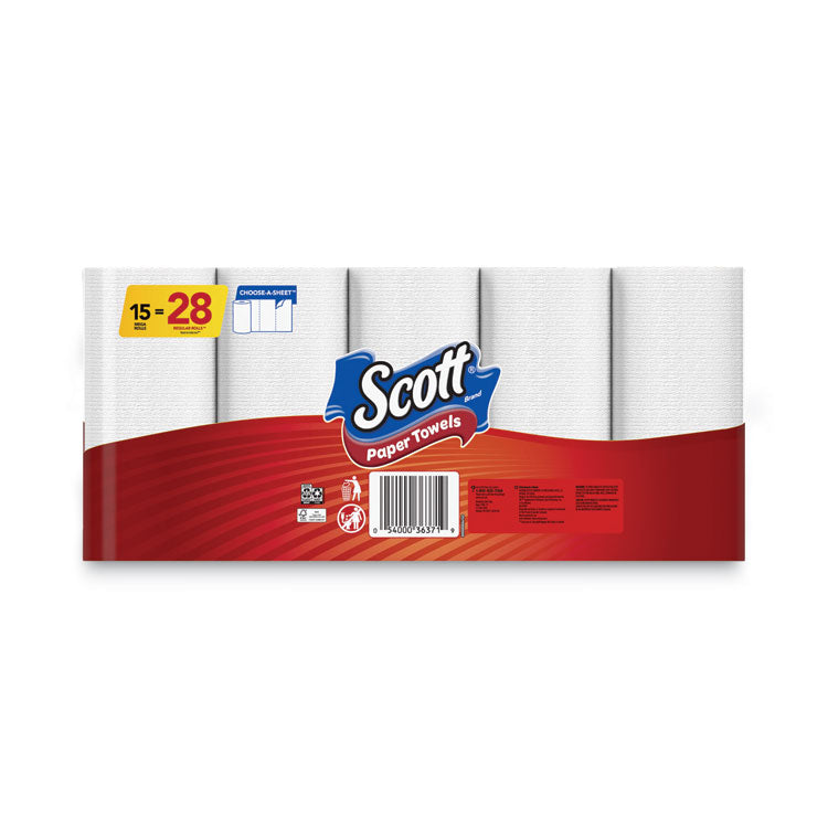 Choose-A-Sheet Mega Kitchen Roll Paper Towels, 1-Ply, 7.31 x 11, White, 100/Roll, 15 Rolls Carton 5