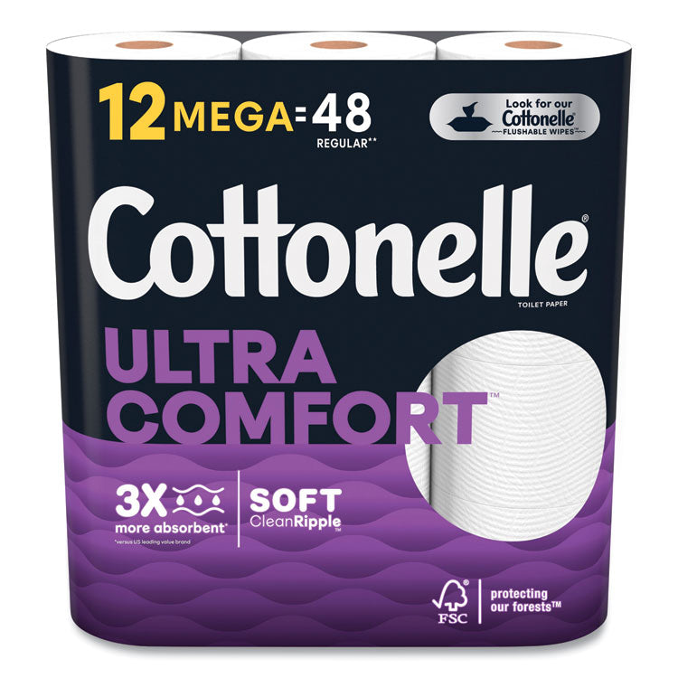 Ultra ComfortCare Toilet Paper, Soft Tissue, Mega Rolls, Septic Safe, 2-Ply, White, 284/Roll, 12 Rolls/Pack, 48 Rolls/Carton 1