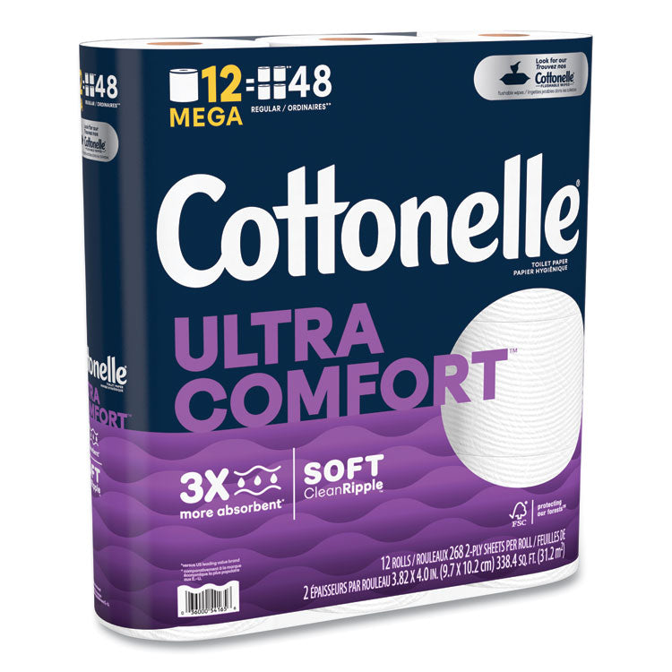 Ultra ComfortCare Toilet Paper, Soft Tissue, Mega Rolls, Septic Safe, 2-Ply, White, 284/Roll, 12 Rolls/Pack, 48 Rolls/Carton 2