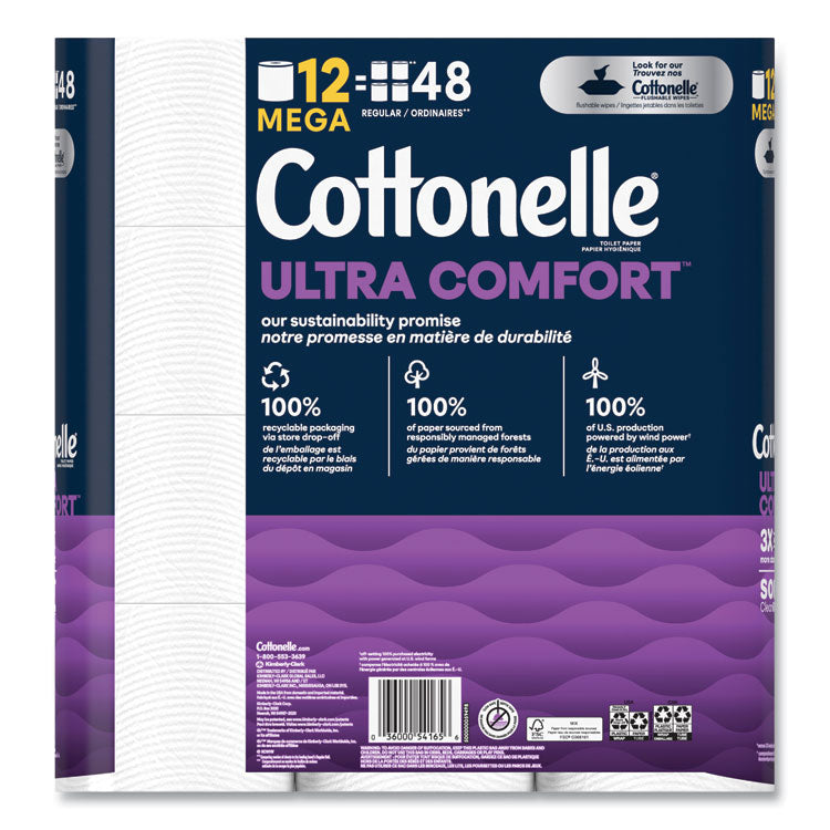 Ultra ComfortCare Toilet Paper, Soft Tissue, Mega Rolls, Septic Safe, 2-Ply, White, 284/Roll, 12 Rolls/Pack, 48 Rolls/Carton 3