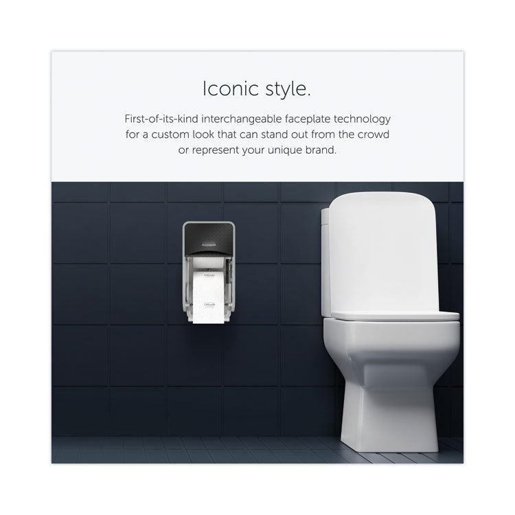 ICON Coreless Standard Roll Toilet Paper Dispenser, 7.18 x 13.37 x 7.06, Black Mosaic 8