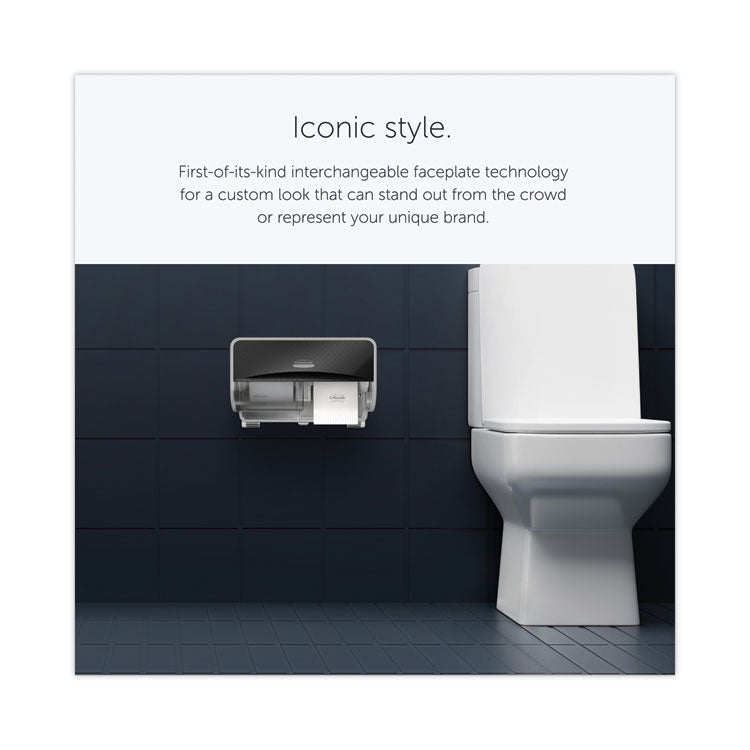 ICON Coreless Standard Roll Toilet Paper Dispenser, 8.43 x 13 x 7.25, Black Mosaic 3