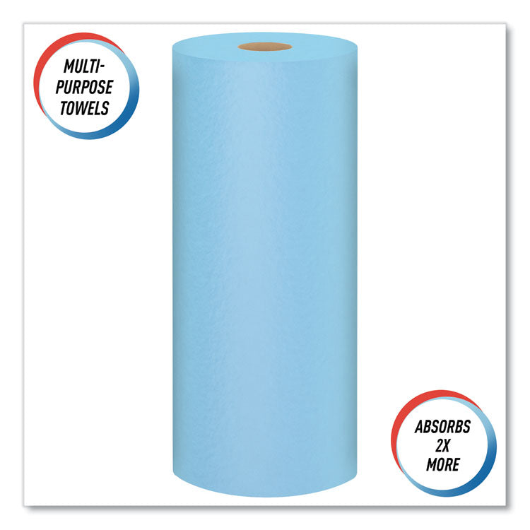 Shop Towels, Standard Roll, 1-Ply, 9.4 x 11, Blue, 55/Roll, 30 Rolls/Carton 6