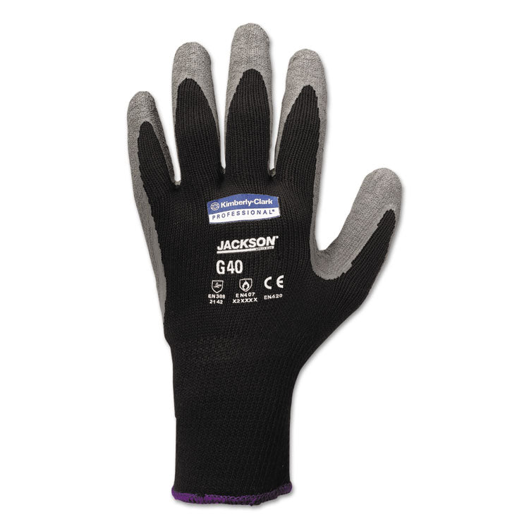 G40 Latex Coated Gloves, 270 mm Length, 11 X-Large, Poly/Cotton, Gray/Black, 12 Pairs/Pack 1