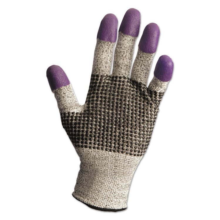 G60 Purple Nitrile Gloves, 240mm Length, Large/Size 9, Black/White, 12 Pairs/Carton 1