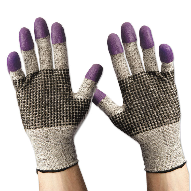 G60 Purple Nitrile Gloves, 240mm Length, Large/Size 9, Black/White, 12 Pairs/Carton 5