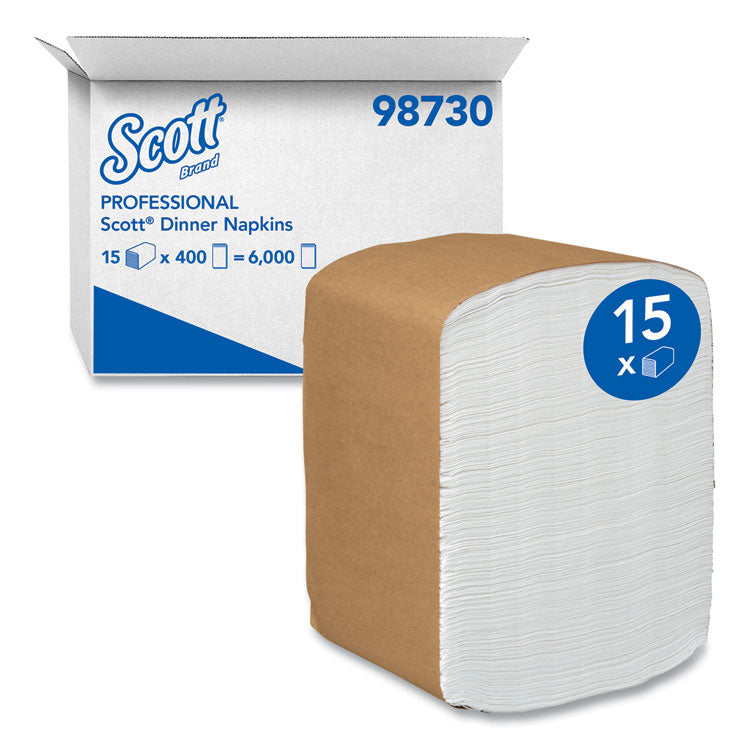 Full-Fold Dispenser Napkins, 1-Ply, 12 x 17, White, 400/Pack, 15 Packs/Carton 2