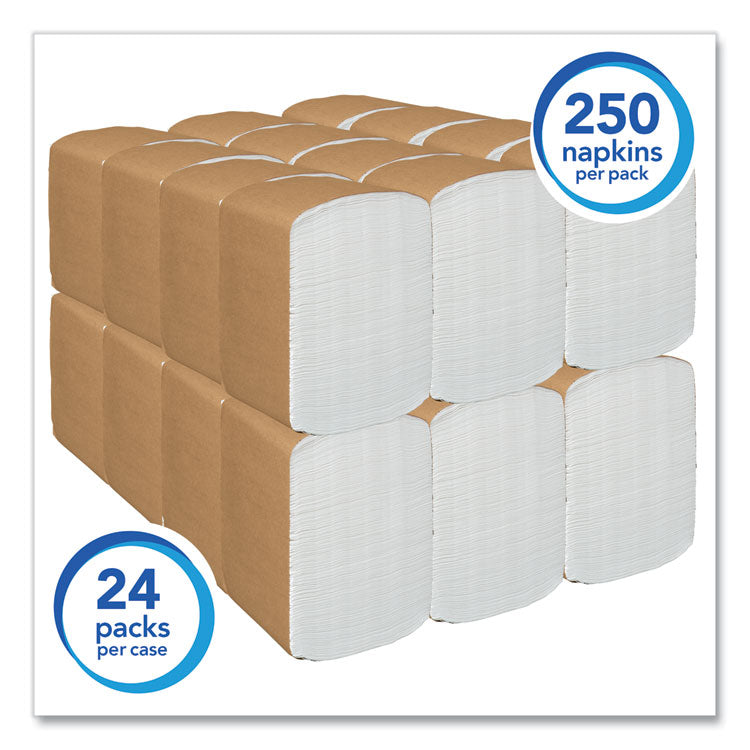 Full Fold Dispenser Napkins, 1-Ply, 13 X 12, White, 375/pack, 16 Packs/carton 2