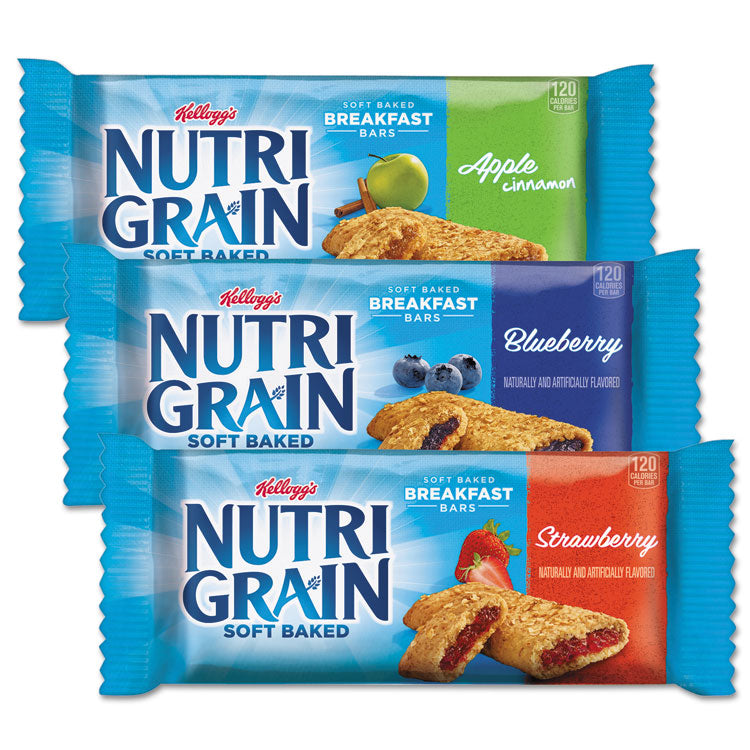 Nutri-Grain Soft Baked Breakfast Bars, Asstd: Apple, Blueberry, Strawberry, 1.3 Oz Bar, 48/carton 1