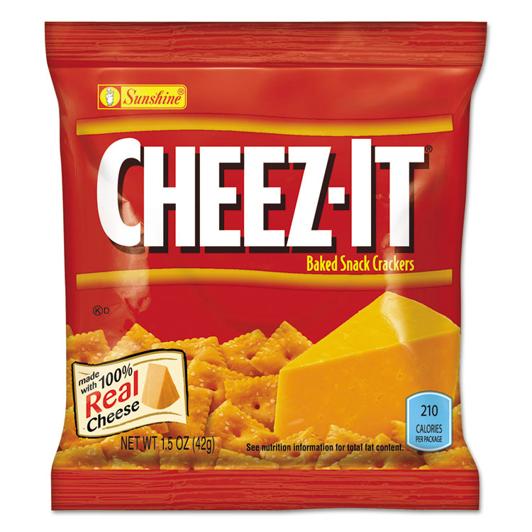 Cheez-It Crackers, 1.5 Oz Bag, Reduced Fat, 60/carton 1