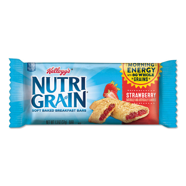 Nutri-Grain Soft Baked Breakfast Bars, Strawberry, Indv Wrapped 1.3 Oz Bar, 16/box 1