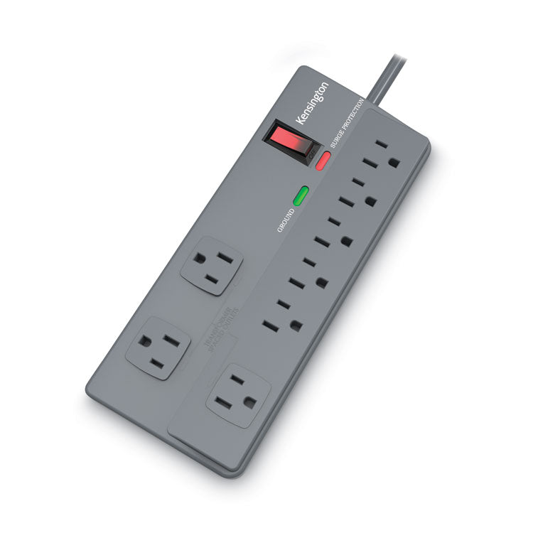 Guardian Premium Surge Protector, 8 AC Outlets, 6 ft Cord, 1,080 J, Gray 3