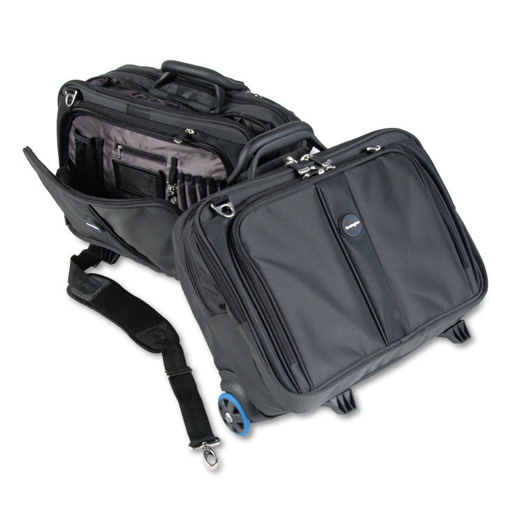 Contour Rolling Laptop Case, Fits Devices Up to 17", Ballistic Nylon, 17.5 x 9.5 x 13, Black 2