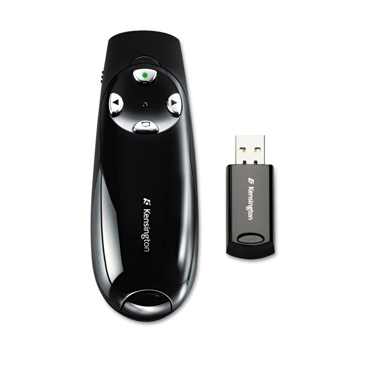 Wireless Presenter Pro With Green Laser, Class 2, 150 Ft Range, Black 1