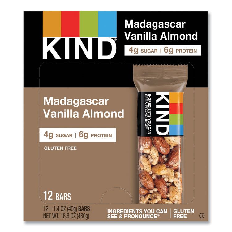 Nuts And Spices Bar, Madagascar Vanilla Almond, 1.4 Oz, 12/box 1