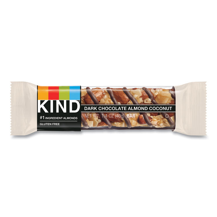 Fruit And Nut Bars, Dark Chocolate Almond And Coconut, 1.4 Oz Bar, 12/box 2