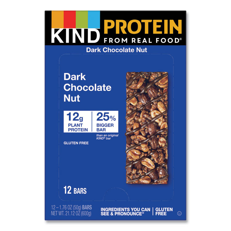 Protein Bars, Double Dark Chocolate, 1.76 Oz, 12/pack 1