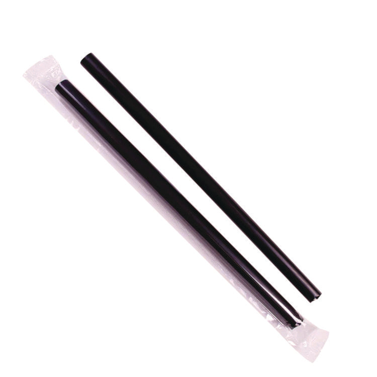 Boba Straws, 9", Black, 1,600/Carton 1